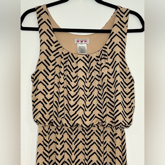 Trixxi Chevron Patterned Maxi Dress Size Small - Picture 2 of 5